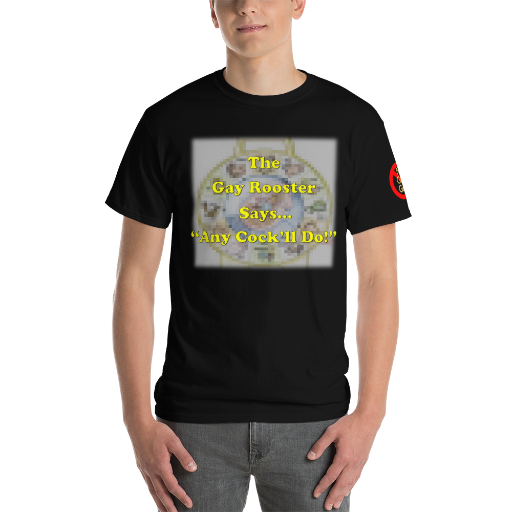 Gay Rooster Says - Dark Shirt Design